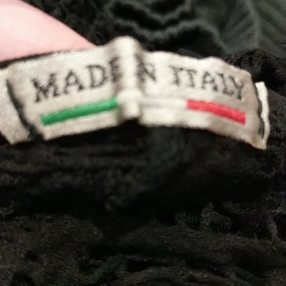 Two-piece black crocheted dress made in Italy - Picture 6 of 7